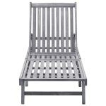 Vidaxl chaise longue bois d'acacia solide Vidaxl chaise longue bois d'acacia solide