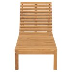 Vidaxl chaise longue bois de teck solide
