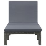 Vidaxl chaise longue avec coussin r�sine tress�e anthracite