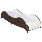 Vidaxl chaise longue avec coussin rsine tresse marron
