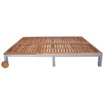Vidaxl chaise longue double bois d'acacia solide Vidaxl chaise longue double bois d'acacia solide
