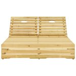 Vidaxl chaise longue double bois de pin impr�gn� de vert