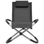 Vidaxl chaise longue pour enfants acier noir Vidaxl chaise longue pour enfants acier noir