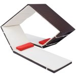 Vidaxl chaise longue en forme de diamant rsine tresse marron