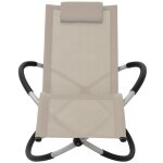 Vidaxl chaise longue gomtrique d'extrieur acier crme