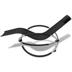 Vidaxl chaise longue gomtrique d'extrieur acier noir et gris