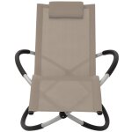 Vidaxl chaise longue gomtrique d'extrieur acier taupe