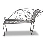Vidaxl chaise longue de jardin 128 cm acier antique marron