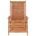 Vidaxl chaise longue de jardin avec repose - pied bois de teck solide