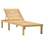 Vidaxl chaise longue de jardin avec table et coussin pin imprgn