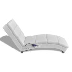 Vidaxl chaise longue de massage blanc similicuir