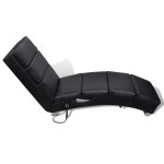 Vidaxl chaise longue de massage noir similicuir