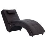 Vidaxl chaise longue de massage avec oreiller marron similicuir Vidaxl chaise longue de massage avec oreiller marron similicuir