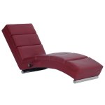 Vidaxl chaise longue de massage rouge bordeaux similicuir Vidaxl chaise longue de massage rouge bordeaux similicuir