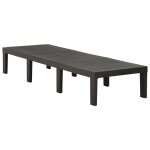 Vidaxl chaise longue plastique anthracite