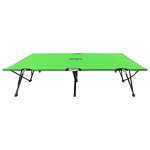 Vidaxl chaise longue pliable 2 places vert acier