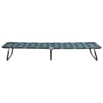 Vidaxl chaise longue pliable acier motif de feuilles