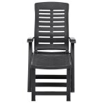 Vidaxl chaise longue pliable plastique anthracite