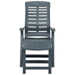 Vidaxl chaise longue pliable plastique vert