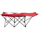 Vidaxl chaise longue pliable rouge acier Vidaxl chaise longue pliable rouge acier