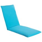 Vidaxl chaise longue pliable tissu oxford bleu