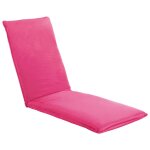 Vidaxl chaise longue pliable tissu oxford rose