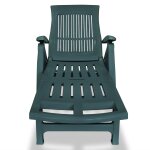 Vidaxl chaise longue avec repose - pied plastique vert
