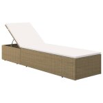 Vidaxl chaise longue rsine tresse marron et blanc crme