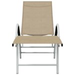 Vidaxl chaise longue textilne et aluminium crme