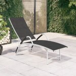 Vidaxl chaise longue textil�ne et aluminium noir