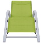 Vidaxl chaise longue textilne et aluminium vert