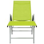 Vidaxl chaise longue textilne et aluminium vert