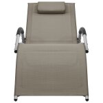 Vidaxl chaise longue textilne taupe et gris
