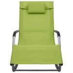 Vidaxl chaise longue textil�ne vert et gris