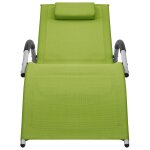 Vidaxl chaise longue textilne vert et gris
