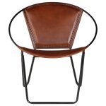 Vidaxl chaise marron cuir vritable