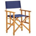 Vidaxl chaises de metteur en scne 2 pcs bois massif d'acacia bleu
