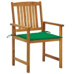Vidaxl chaises de metteur en sc�ne avec coussins 4 pcs acacia massif