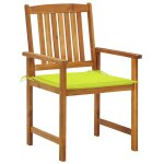 Vidaxl chaises de metteur en sc�ne avec coussins 4 pcs acacia massif