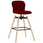 Vidaxl chaises pivotantes de bar 2 pcs bordeaux tissu