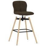 Vidaxl chaises pivotantes de bar 2 pcs marron tissu