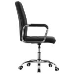 Vidaxl chaise pivotante de bureau noir tissu