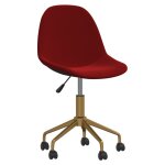 Vidaxl chaise pivotante de bureau rouge bordeaux velours Vidaxl chaise pivotante de bureau rouge bordeaux velours