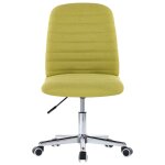 Vidaxl chaise pivotante de bureau vert tissu Vidaxl chaise pivotante de bureau vert tissu