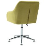 Vidaxl chaise pivotante de bureau vert tissu