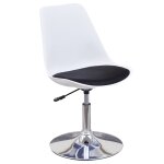 Vidaxl chaises pivotantes  dner 6 pcs blanc et noir similicuir