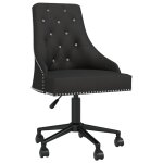 Vidaxl chaises pivotantes de salle  manger 2 pcs noir velours