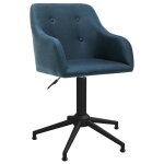 Vidaxl chaises pivotantes de salle  manger 4 pcs bleu tissu