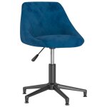 Vidaxl chaises pivotantes de salle  manger 4 pcs bleu velours