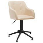 Vidaxl chaises pivotantes de salle  manger 4 pcs crme tissu
